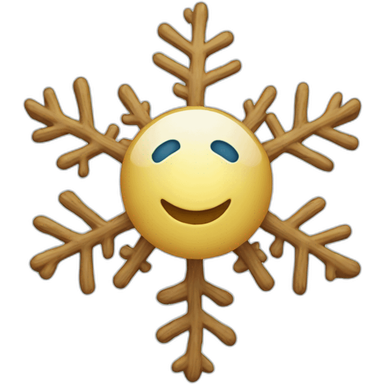 snowflake with head emoji