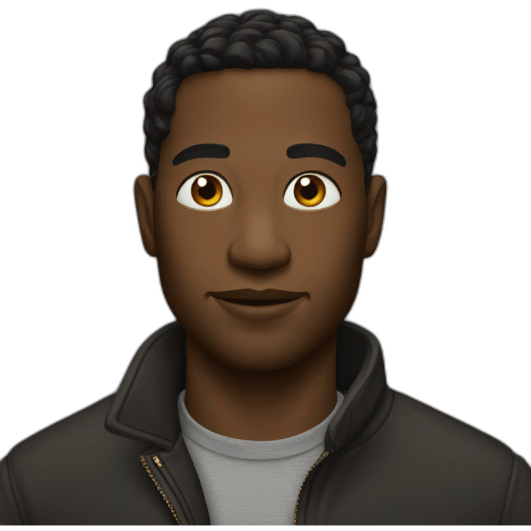 black men at horse emoji