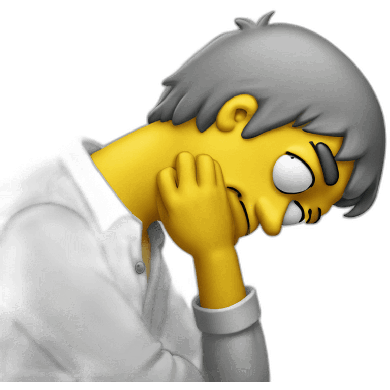 homer simpson doing facepalm emoji