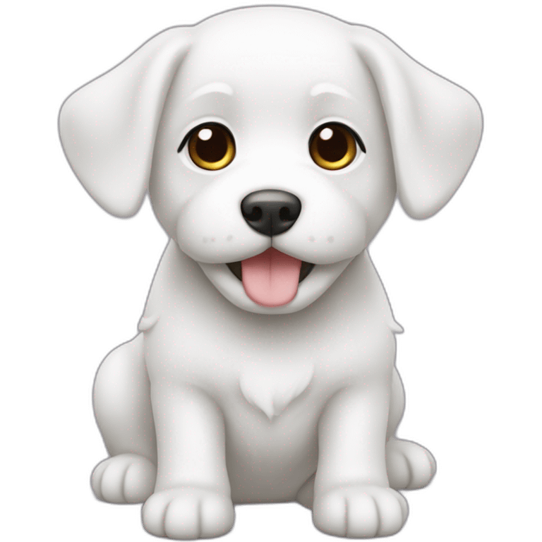 the maltes dog all white emoji