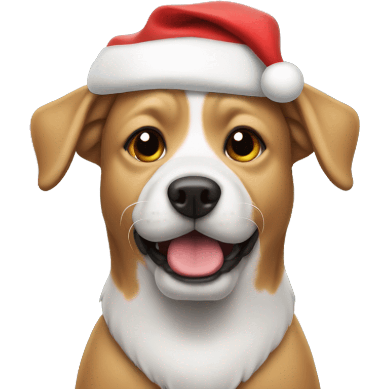 Dog with Santa hat emoji