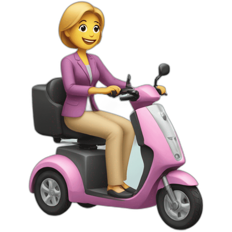 Mother on a mobility scooter emoji