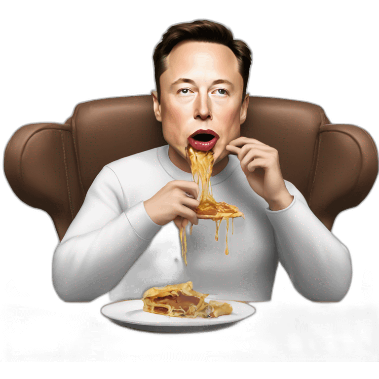 Elon Musk eating a chair emoji