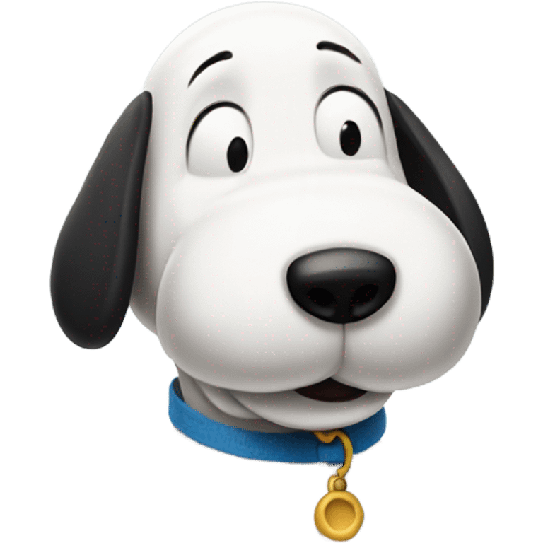 Snoopy sideyeing emoji