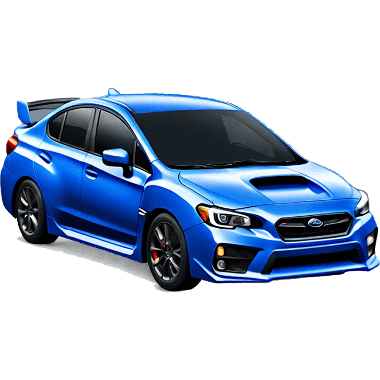 Blue subaru wrx going home fast emoji