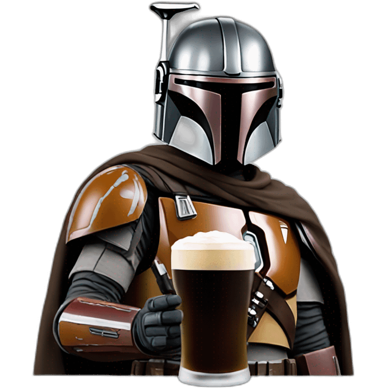 mandalorian drinking guinness emoji