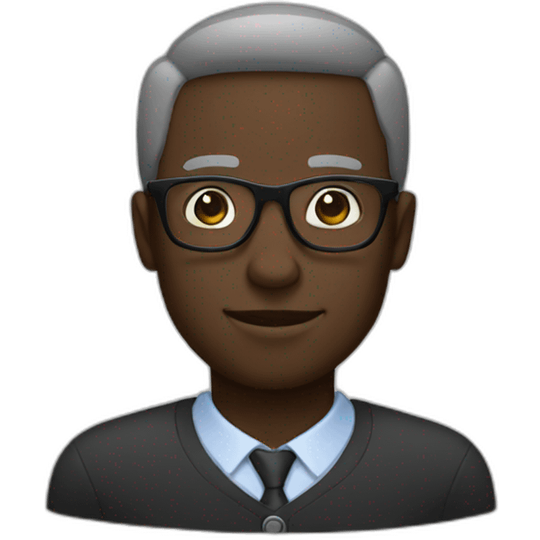 blackman with glasses on emoji