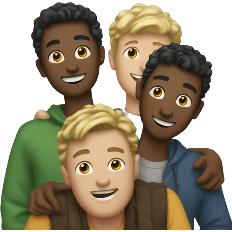 three male friends emoji