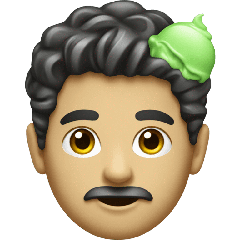 Benjamin nethanyahu with green ice cream emoji