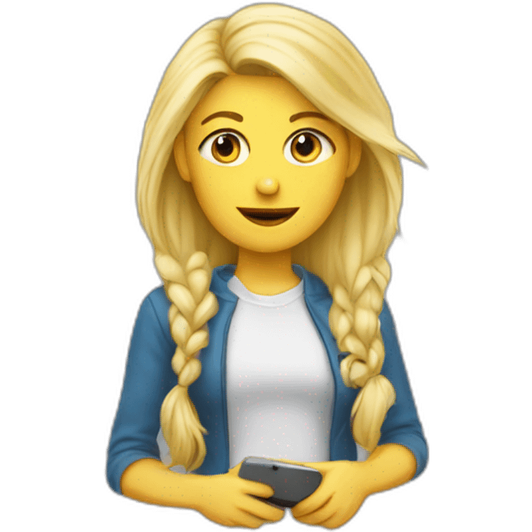 Blond programmer cahlazion with tipex emoji