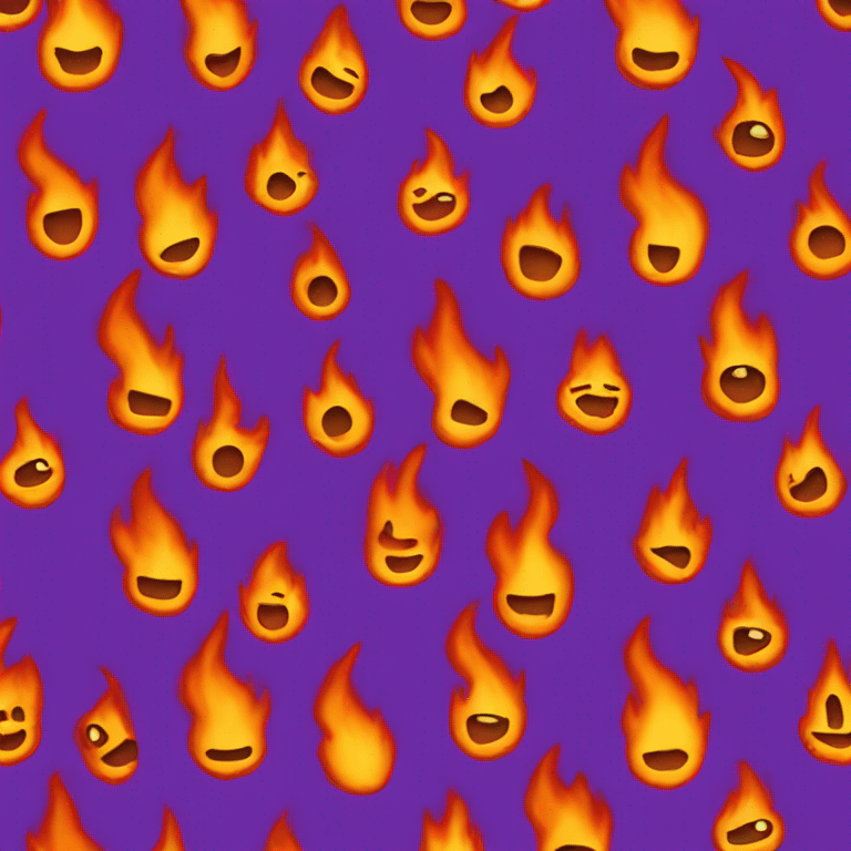 fuego morado emoji