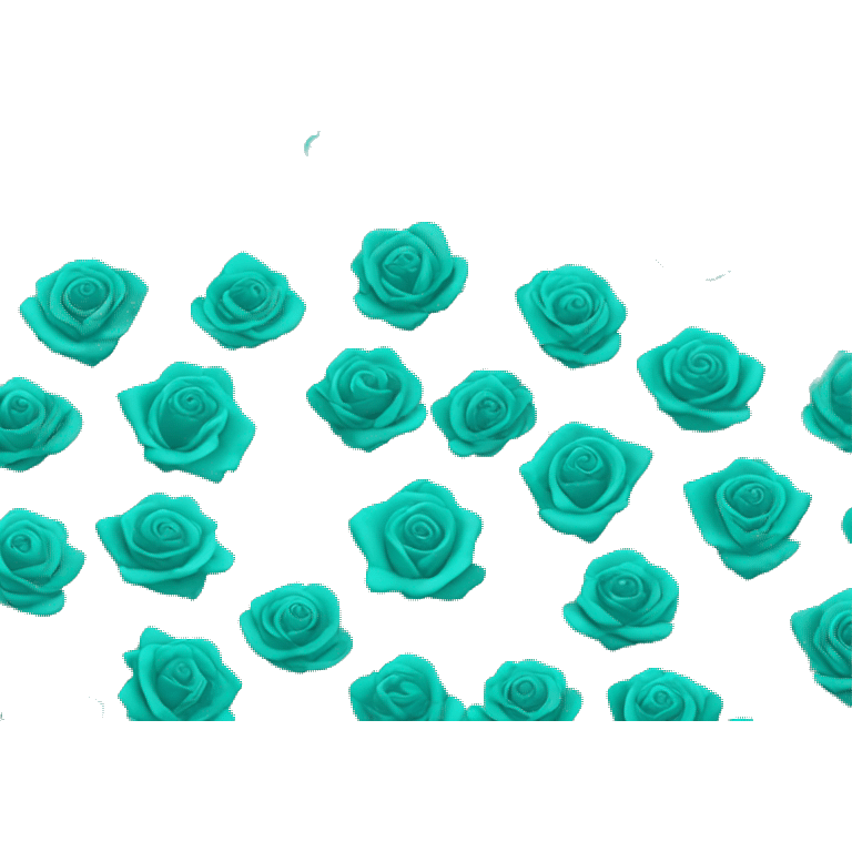 Bouquet Of 100 Teal Roses emoji