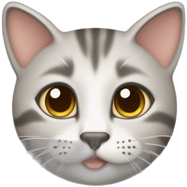 2 Ash colored cat playing emoji