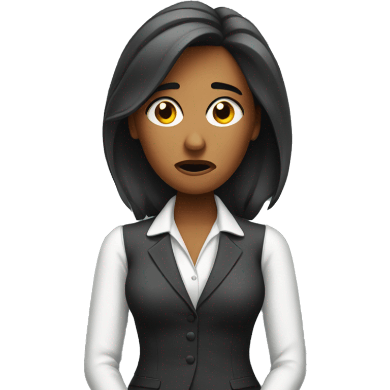 Frustrated business woman emoji