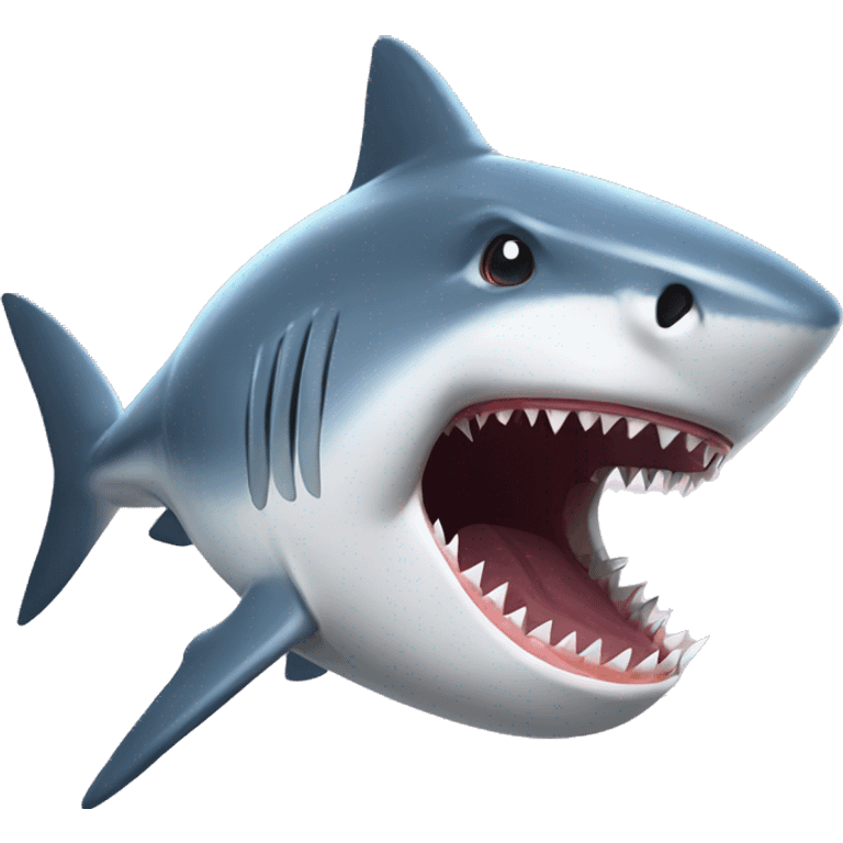 a shark eating a fish emoji