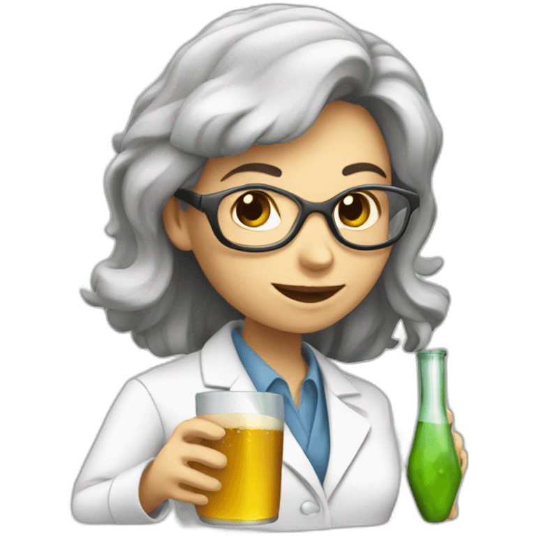 drinking women scientist emoji