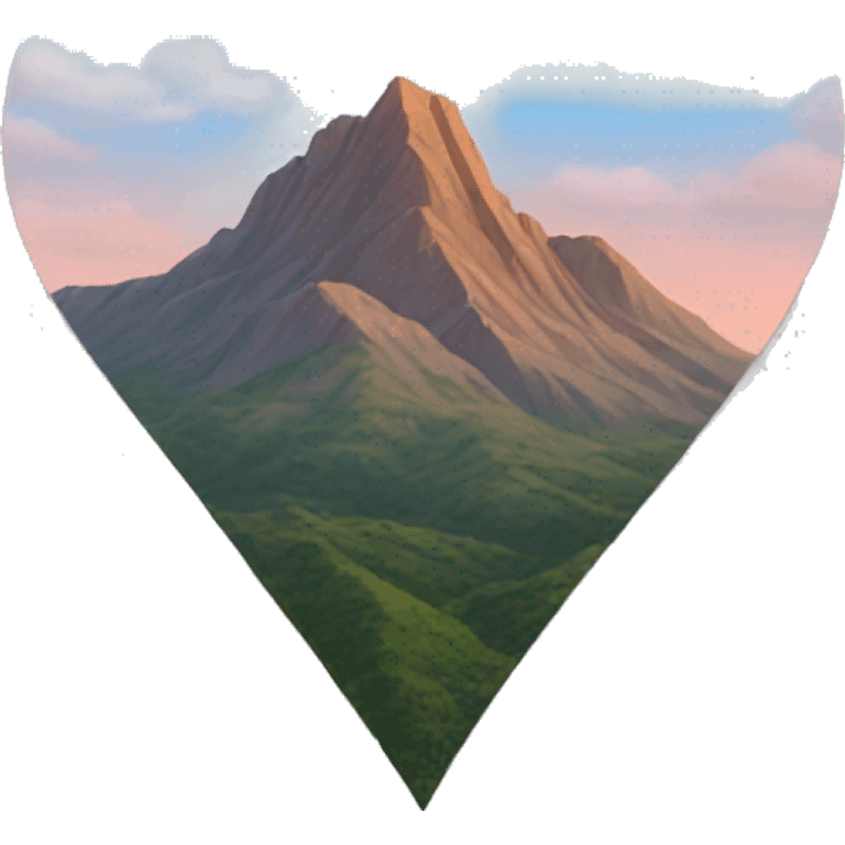 heart shape mountain emoji