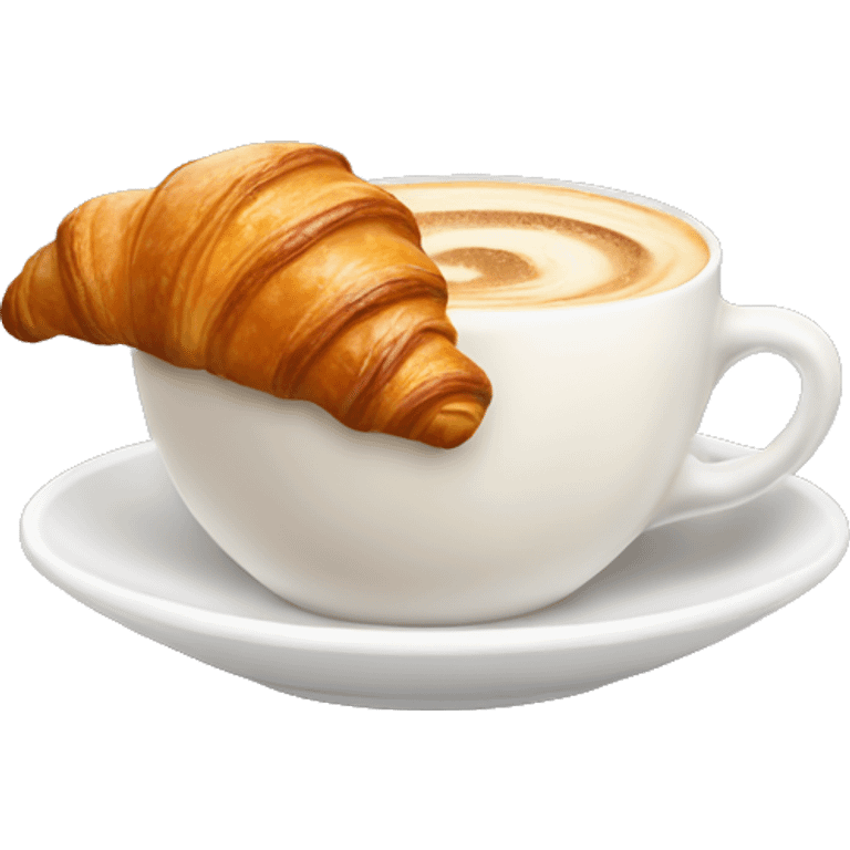 Croissant cappuccino emoji