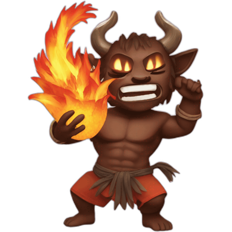 oni with coconut fire emoji