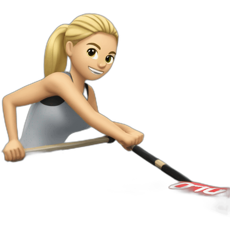 ohio state buckeyes blond woman with pony tail rower in a boat emoji