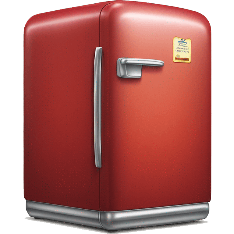 Realistic cherry red vintage fridge  emoji