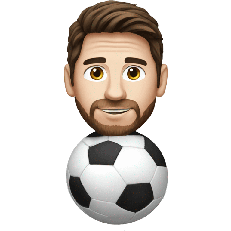 Messi with soccer  emoji