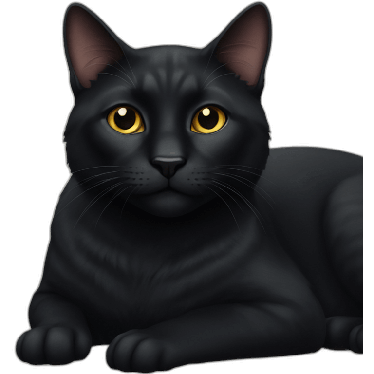 beautiful black cat emoji