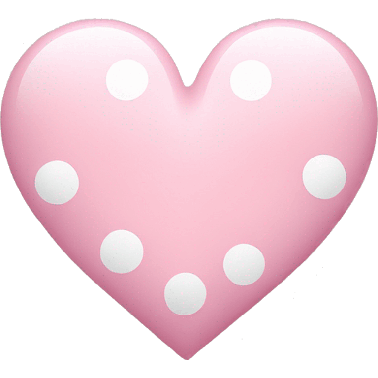 baby pink heart with white dots  emoji