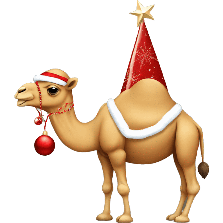 camel chibi confused with christmass hat  emoji