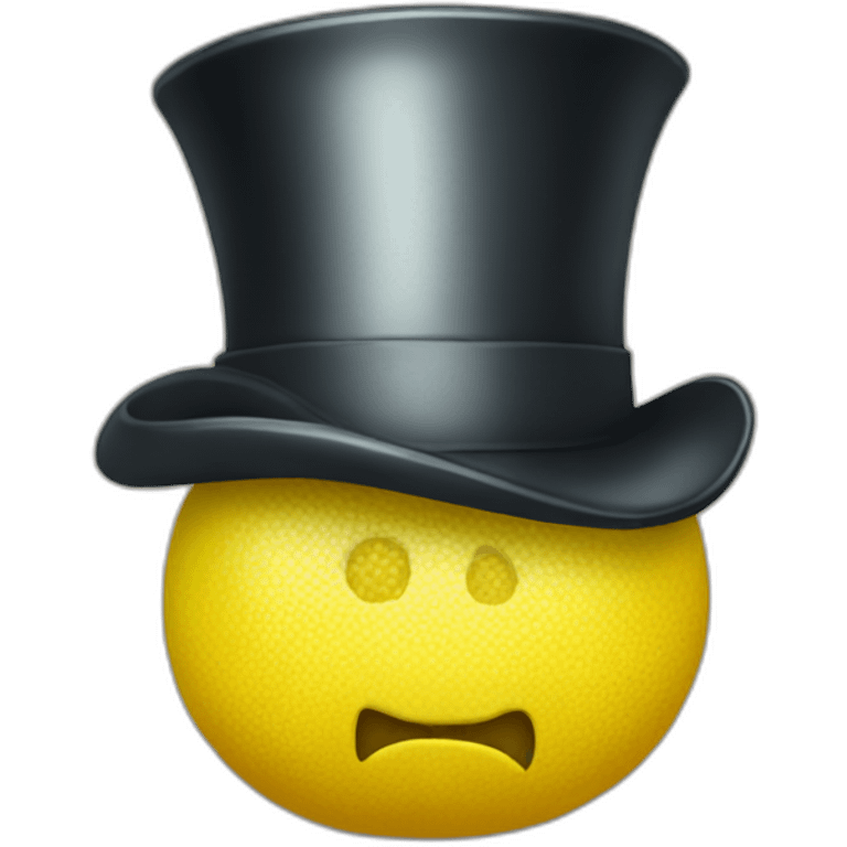 Lemon with top hat emoji