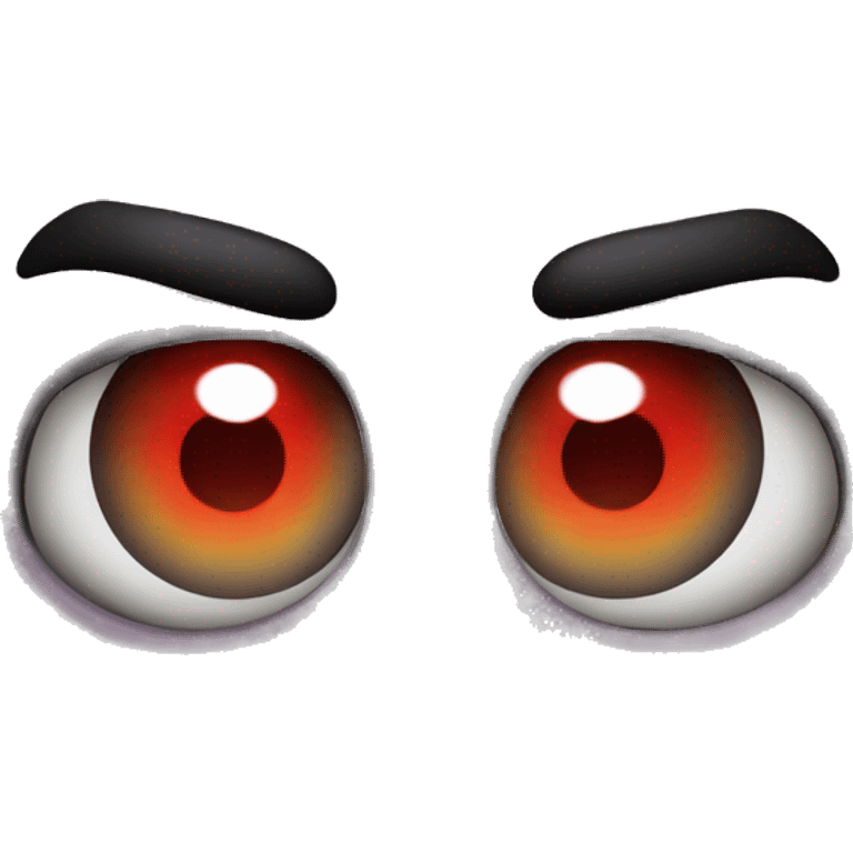 Red eyes from smoking emoji