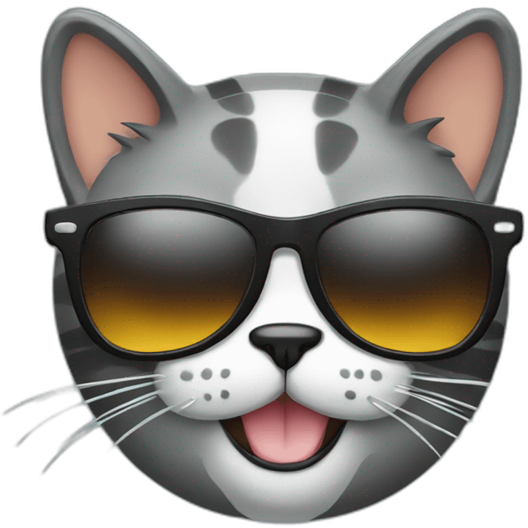 Cool cat wearing sunglasses emoji