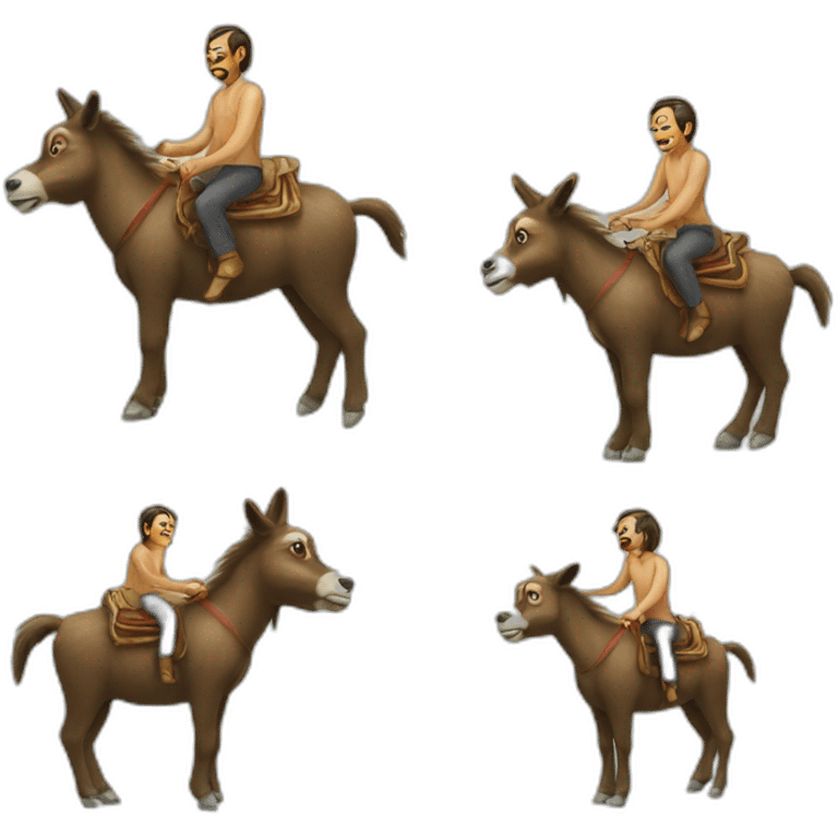 gibbon riding donkey emoji