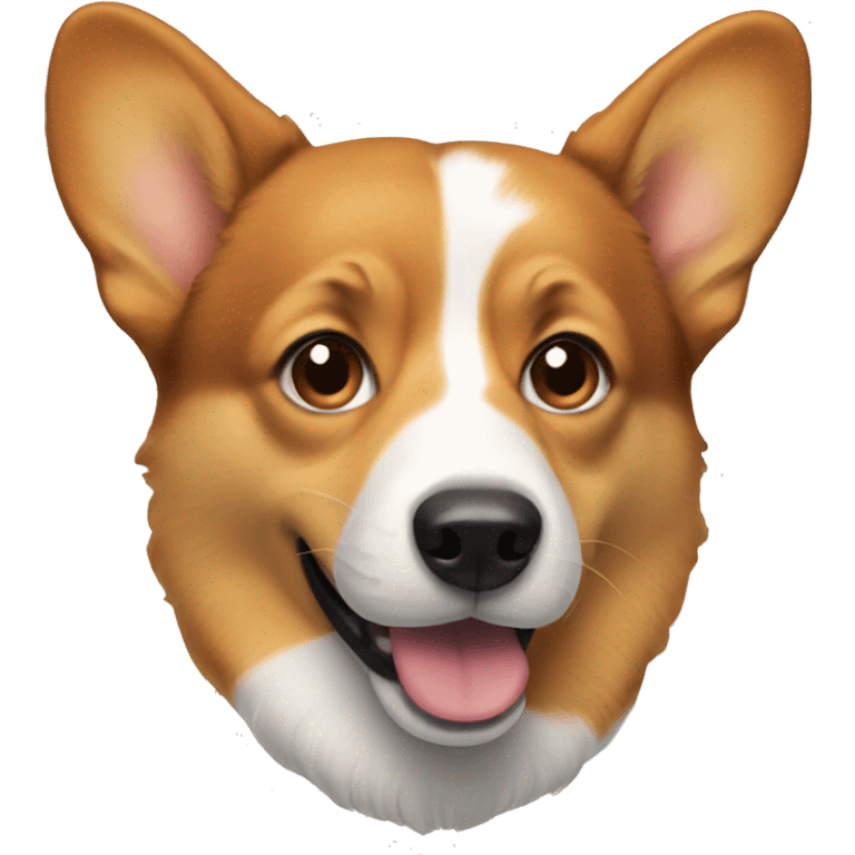 Face with dog corgi emoji