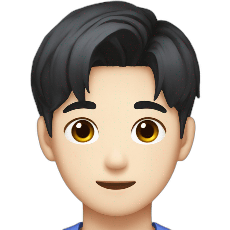 seventeen kim mingyu with super short black hair emoji