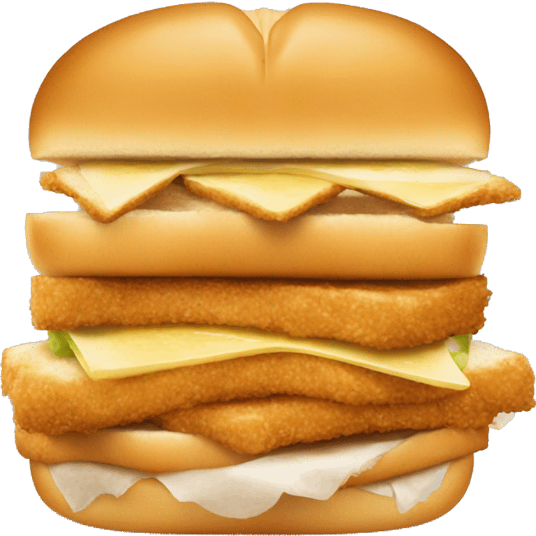 crispy chicken sandwich extra bread in the middle emoji