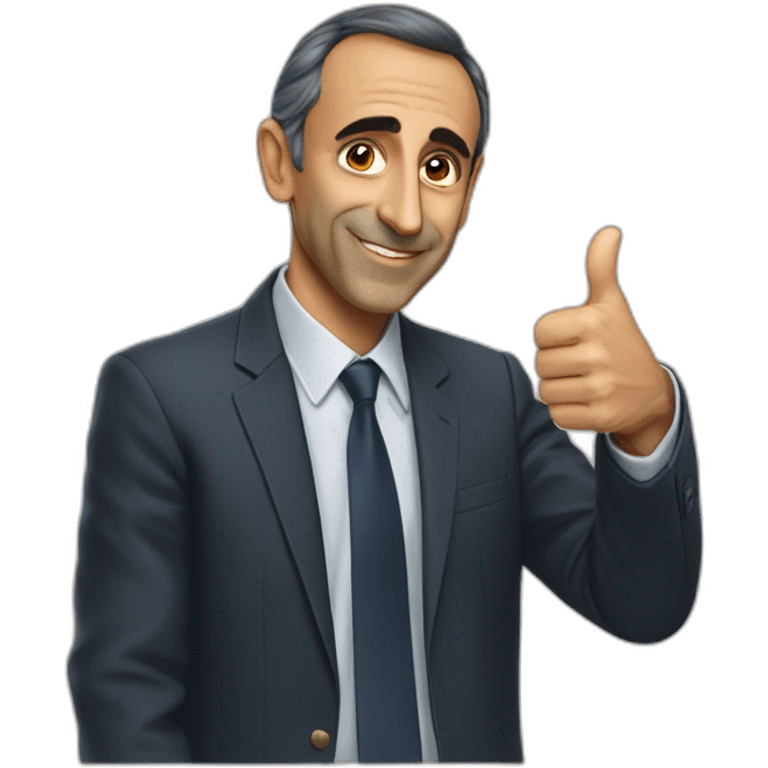 Eric zemmour doing a thumb up emoji