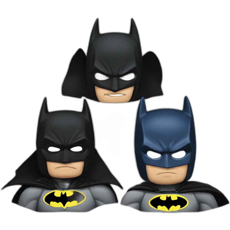 Three of batman emoji