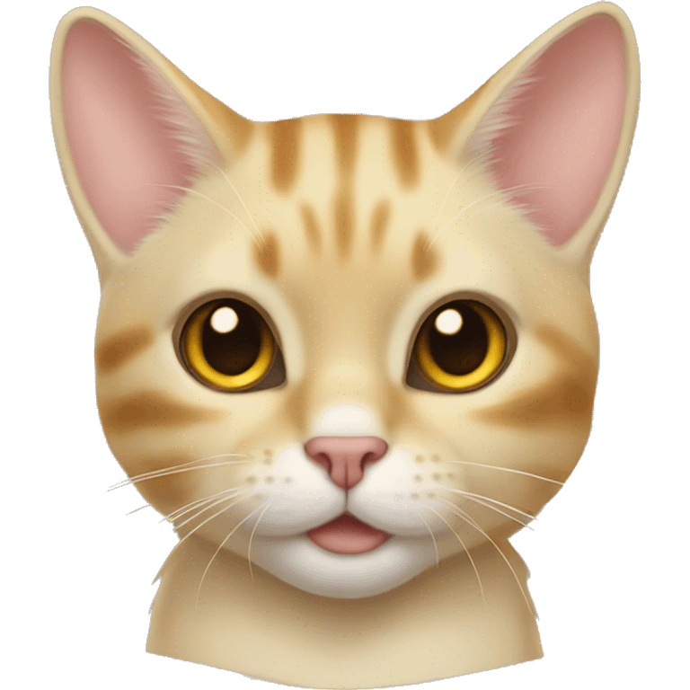 Coloring of a golden chinchilla cat emoji