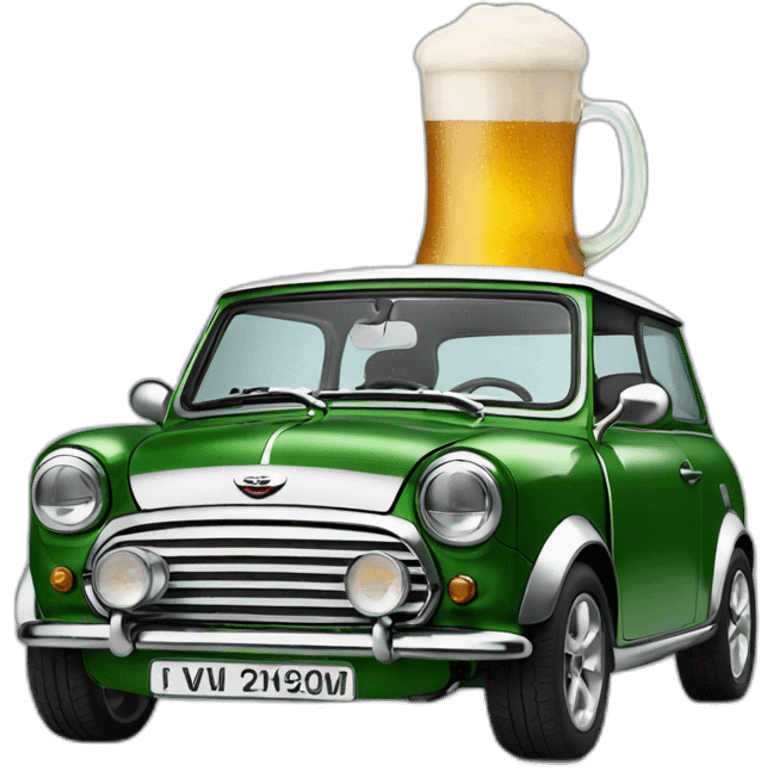 mini-cooper drinking beer emoji