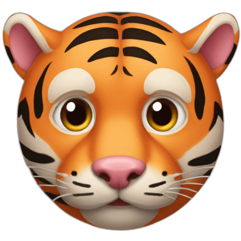 Tiger with pig face emoji