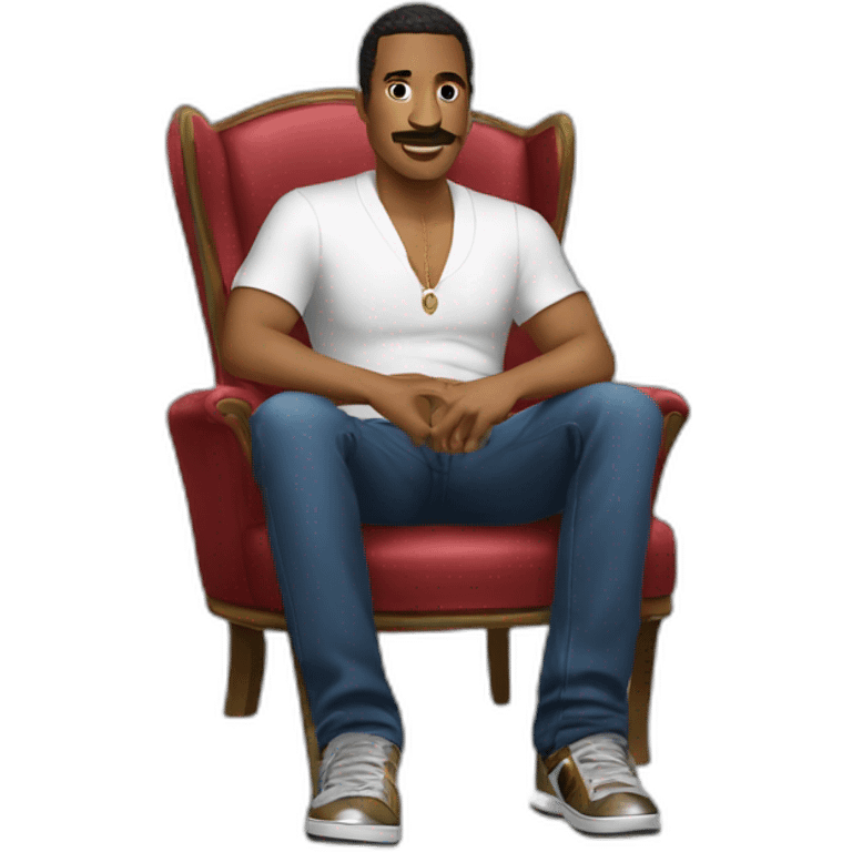 ￼ Tony, Montana sitting in his iconic chair emoji