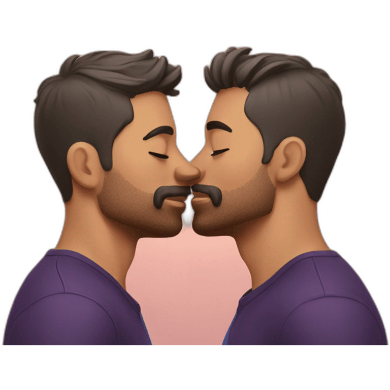 fit gay men kissing emoji