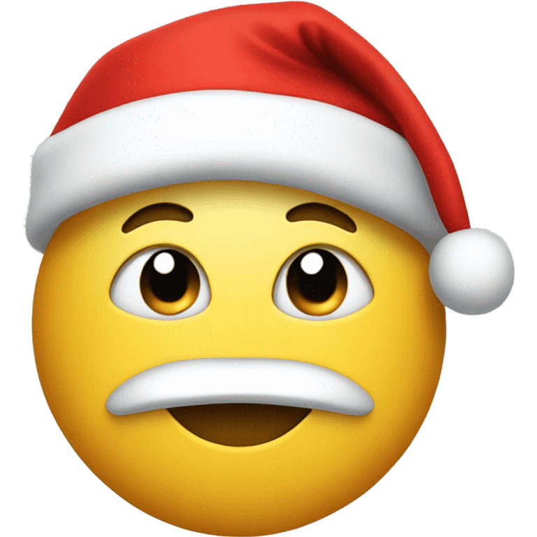 Smiley face wearing Santa hat  emoji