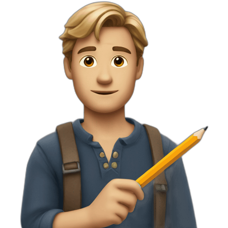 jack dawson holding a pencil emoji