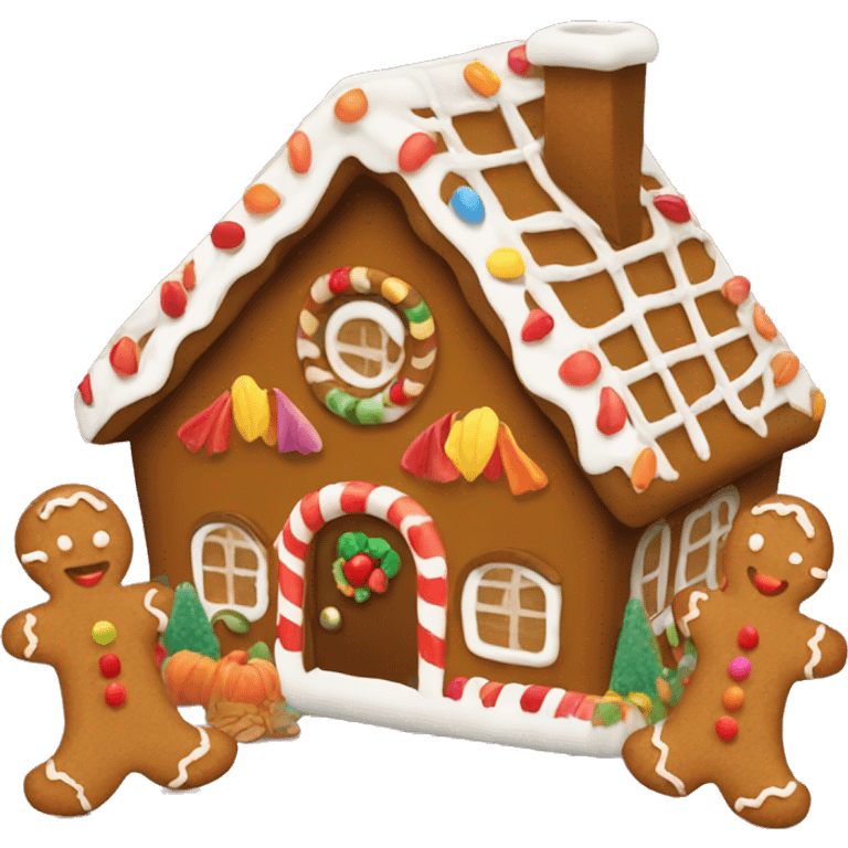 gingerbread house thanksgiving theme emoji