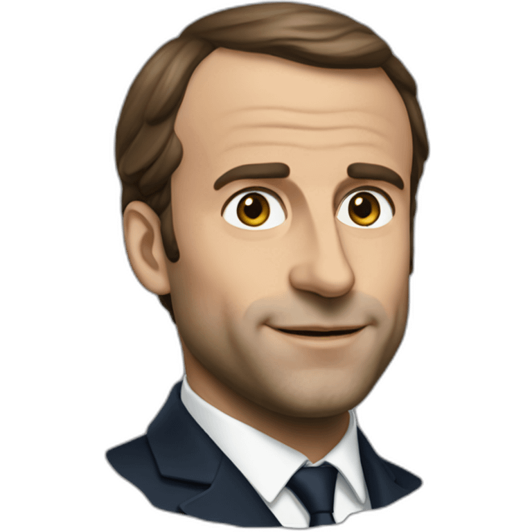 Macron rigolant emoji