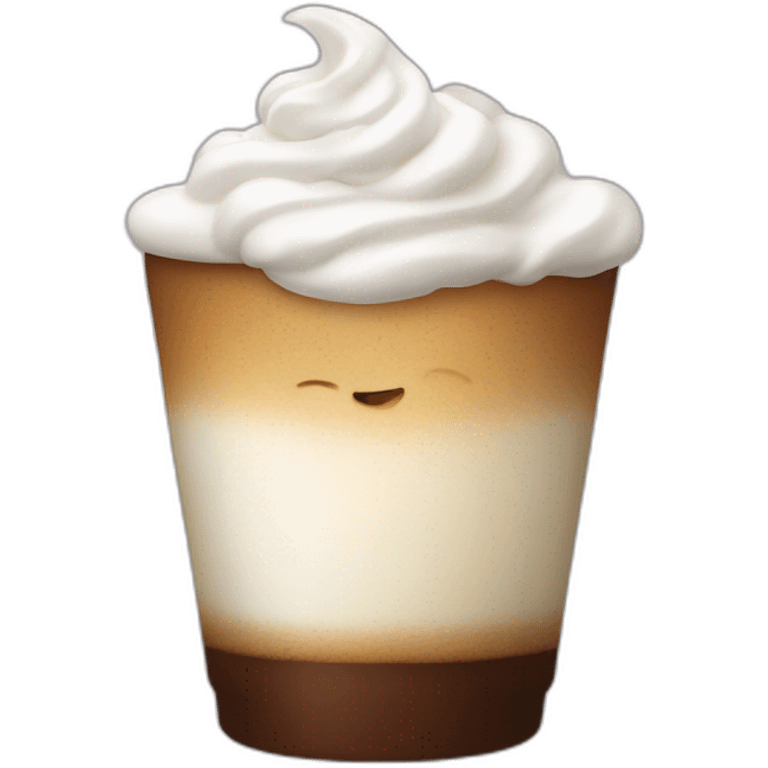 Coffee with whipped cream emoji