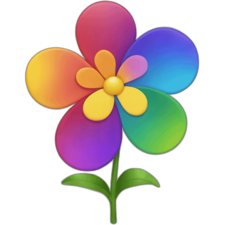 Murakami rainbow flower emoji