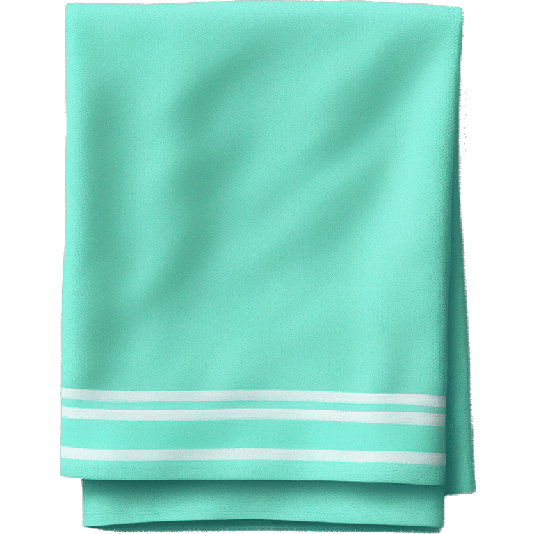 Realistic folded tiffany blue dish towel emoji